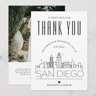San Diego Wedding   Bedankt + fotokaart Kaart