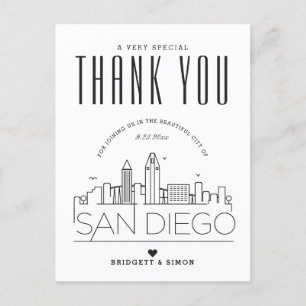 San Diego Wedding   Bedankt voor de komst! Briefka Briefkaart