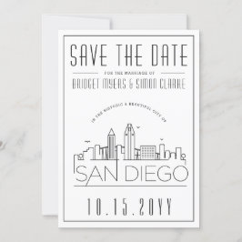 San Diego Wedding | De gestileerde Veldlijn sparen Kaart