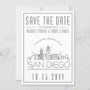 San Diego Wedding   De gestileerde Veldlijn sparen Kaart