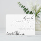 San Diego Wedding Hotel Kamer Blok Details Informatiekaartje (Staand voorkant)