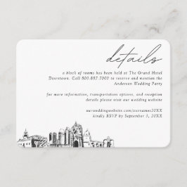 San Diego Wedding Hotel Kamer Blok Details Informatiekaartje