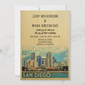 San Diego Wedding Invitation Middeleeuwen Kaart (Voorkant)