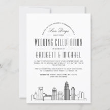 San Diego Wedding | Moderne Deco City Skyline