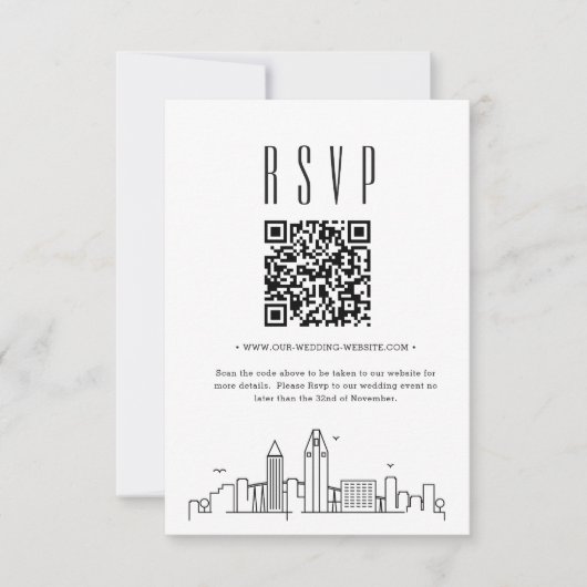San Diego Wedding QR-code RSVP (Voorkant)