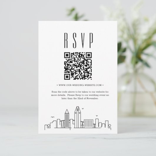 San Diego Wedding QR-code RSVP (Staand voorkant)