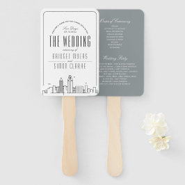 San Diego Wedding | Trouwprogramma Hand Fan Handwaaier