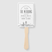 San Diego Wedding | Trouwprogramma Hand Fan Handwaaier (Voorkant)