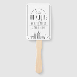 San Diego Wedding | Trouwprogramma Hand Fan Handwaaier
