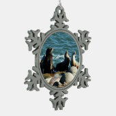 San Diego Zee Lions Tin Sneeuwvlok Ornament (Links)