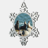 San Diego Zee Lions Tin Sneeuwvlok Ornament (Rechts)