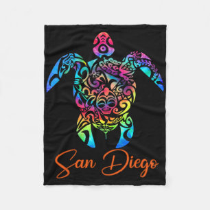 San Diego Zee Schildpad Familie Vakantie Zomer 202 Fleece Deken