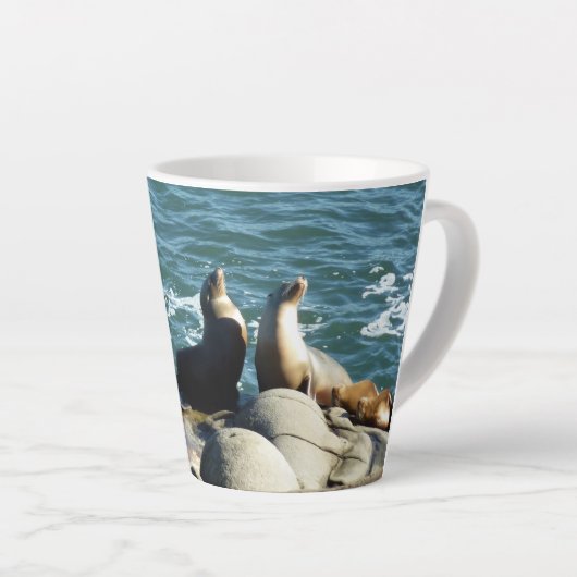San Diego Zeeleeuwen Latte Mok (Rechterhoek)