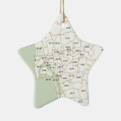 San Diego Zip-codekaart Keramisch Ornament (Rechts)