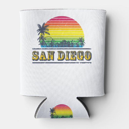 San Diego Zomerstad Shirten Blikjeskoeler (Voorkant)