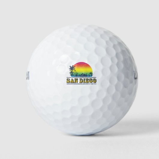 San Diego Zomerstad Shirten Golfballen (Voorkant)