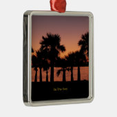San Diego Zonsondergang - Palmbomen Metalen Ornament (Rechts)