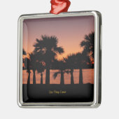 San Diego Zonsondergang - Palmbomen Metalen Ornament (Links)