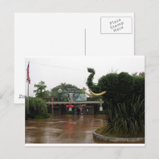 San Diego Zoo Briefkaart (Voorkant / Achterkant)