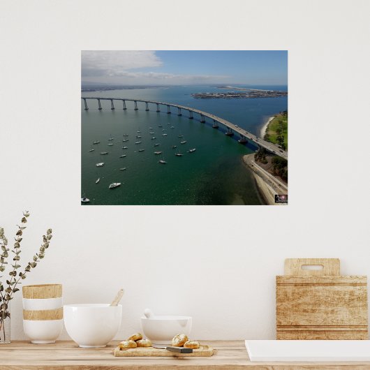San Diego's Coronado Bay Bridge Poster (Keuken)