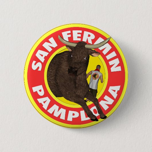 San Fermin de Pamplona Ronde Button 5,7 Cm (Voorkant)