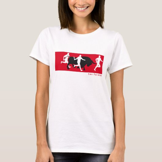 San Fermin, Pamplona: het rijden met de stieren; T-shirt (Voorkant)