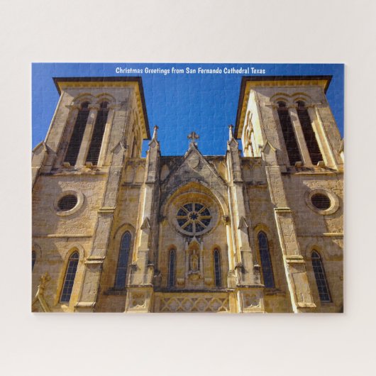 San Fernando Kathedraal Texas. Legpuzzel (Horizontaal)