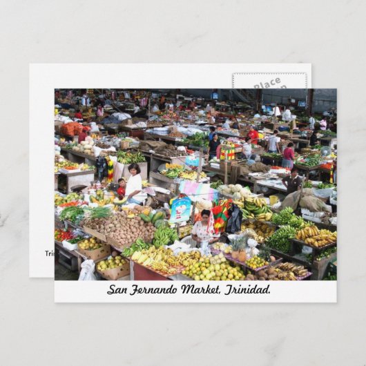 San Fernando Market, Trinidad Briefkaart (Voorkant / Achterkant)