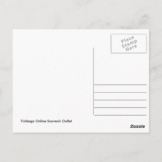 San Fernando Market, Trinidad Briefkaart (Achterkant)