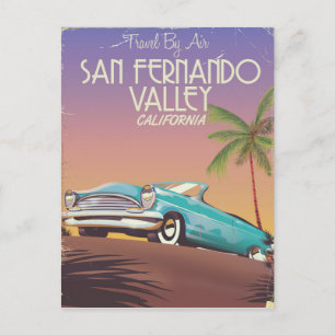 San Fernando Valley California vintage-reispost Briefkaart