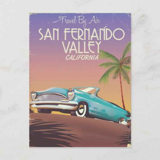 San Fernando Valley California vintage-reispost Briefkaart (Voorkant)