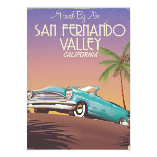 San Fernando Valley California vintage-reispost Foto Afdruk