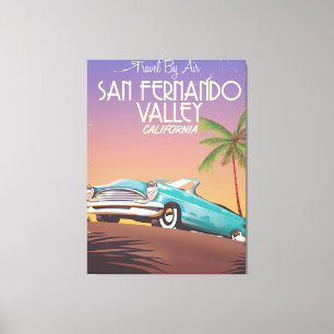 San Fernando Valley Californië vintage reisposter Canvas Afdruk