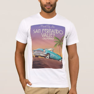 San Fernando Valley Californië vintage reisposter T-shirt