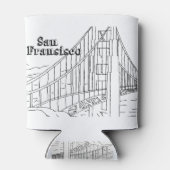 San Fran Golden Gate Bridge California Art Design Blikjeskoeler (Achterkant)