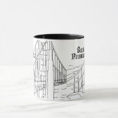 San Fran Golden Gate Bridge California Art Design Mok (Midden)