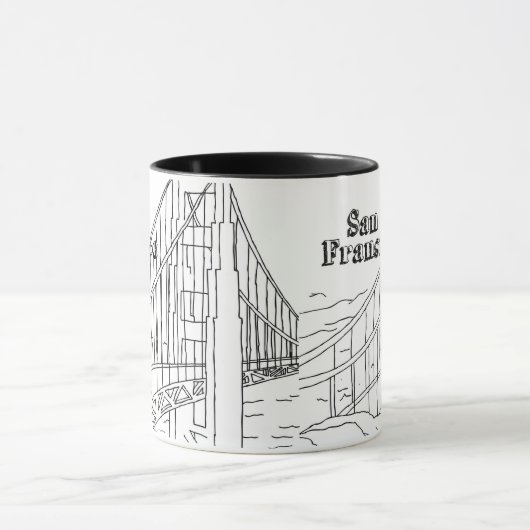 San Fran Golden Gate Bridge California Art Design Mok (Midden)