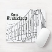 San Fran Golden Gate Bridge California Art Design Muismat (Met muis)
