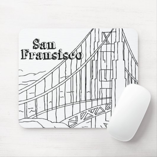 San Fran Golden Gate Bridge California Art Design Muismat (Met muis)