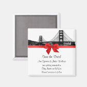 San Fran Silhouette Gegraveerd BW Rood Save the Da Magneet (Voorkant / Achterkant)
