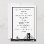 San Fran skyline geëtst BW grijs Vrijgezellenfeest Kaart (Achterkant)