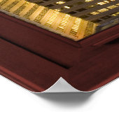 San Fran Skyline in het raam van de Night Faux Che Poster (Hoek)