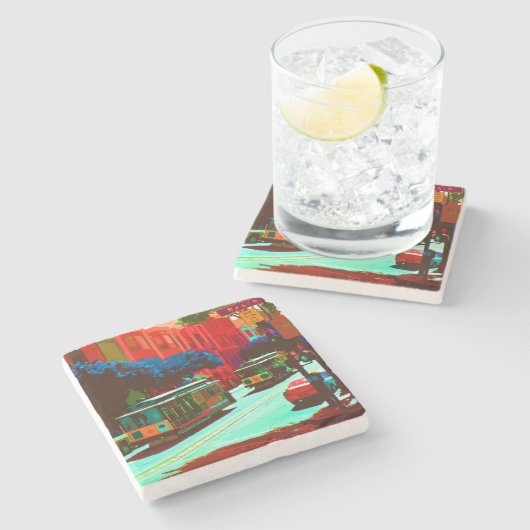 San Francisco 005 Stenen Onderzetter (Zijkant)