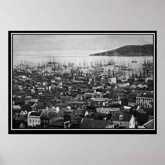 San Francisco 1851 vintage foto poster (Voorkant)