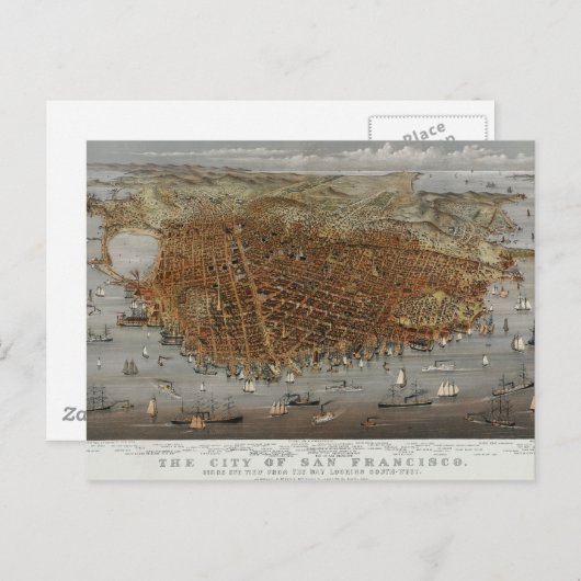 San Francisco 1878 Briefkaart (Voorkant / Achterkant)