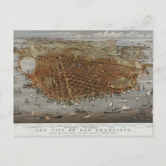 San Francisco 1878 Briefkaart (Voorkant)