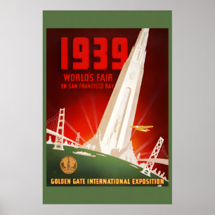 San Francisco 1939 Wereldtentoonstelling Vintage S Poster