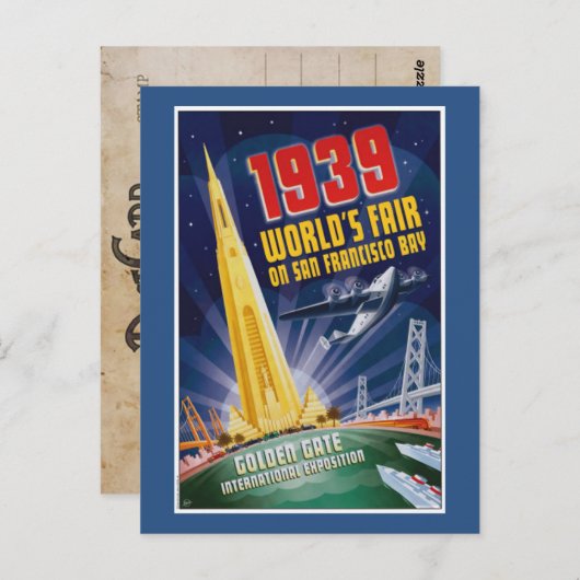 San Francisco 1939 World's Fair Briefkaart (Voorkant / Achterkant)