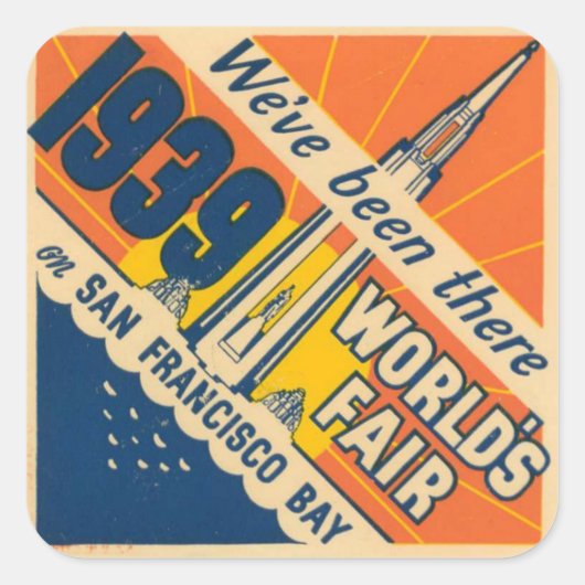 San Francisco 1939 World's Fair Sticker (Voorkant)