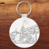 San Francisco 1986 art The MUSEUM Zazzle Drawing Sleutelhanger (Voorkant)